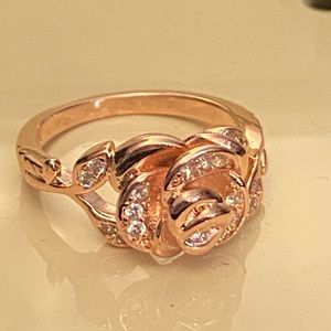 Disney “Enchanted” Rose Gold Sapphire Ring size 5